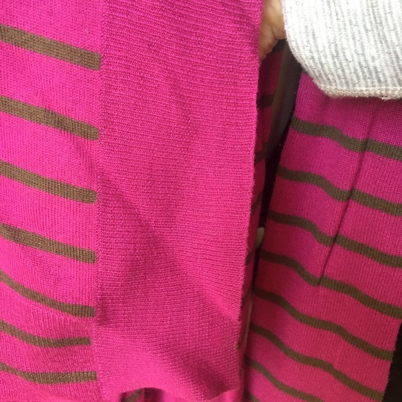 LINE cashmere wool open waterfall cardigan stripes The Label - Picture 5 of 7